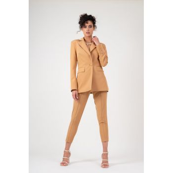 Sacou slim fit camel