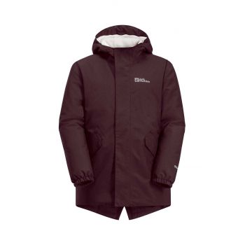 Jack Wolfskin parka pentru copii culoarea bordo, 1609092