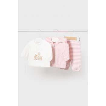 Mayoral Newborn compleu bebe 3-pack culoarea roz, 2613