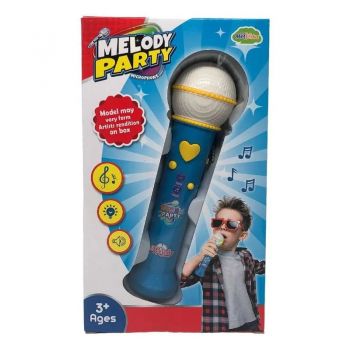 Microfon de jucarie, Mekody Party, cu sunete si lumini (Culoare produse: Albastru)