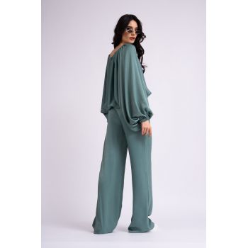 Pantaloni mint wide leg