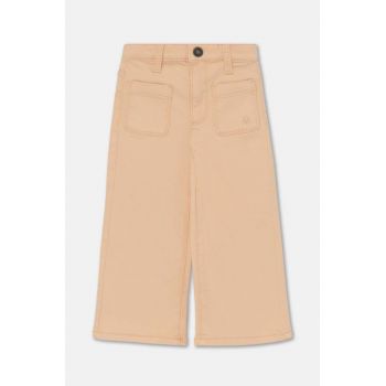 United Colors of Benetton pantaloni copii culoarea portocaliu, neted, 41HQGF020