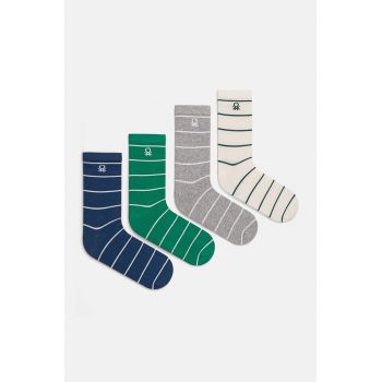 United Colors of Benetton sosete copii 4-pack culoarea verde, 6AO30703P