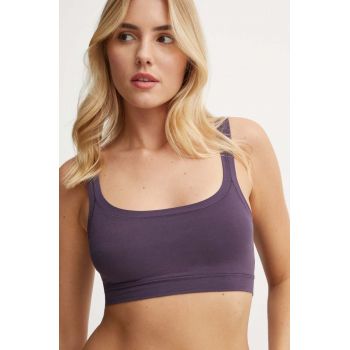 United Colors of Benetton sutien culoarea violet, neted