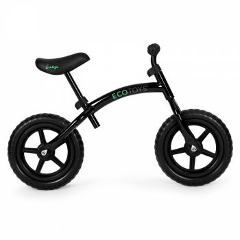 Bicicleta fara pedale cu roti din spuma EVA Ecotoys YM-BB-13 negru