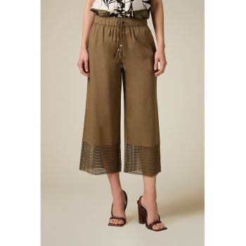 Pantaloni culotte cu snururi