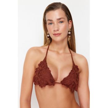 Sutien de baie cu flori brodate