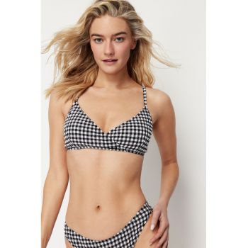 Sutien de baie cu model gingham