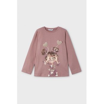 Bluza de bumbac cu imprimeu grafic