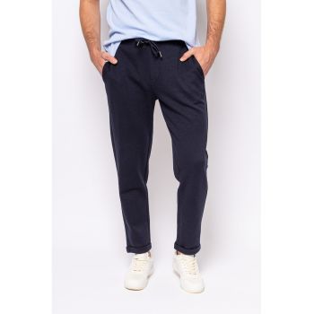 Pantaloni de trening din amestec de bumbac cu snur Zozy