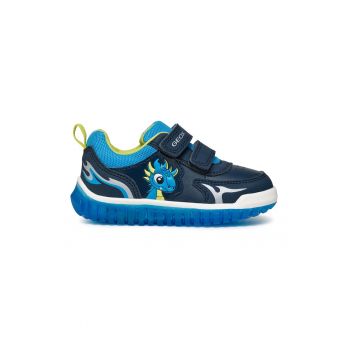 Pantofi sport de piele ecologica cu velcro Lightyloo