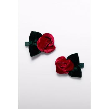 Set de agrafe cu model floral - 2 piese ieftin