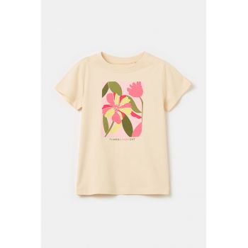 Tricou de bumbac cu imprimeu floral