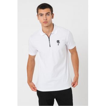 Tricou polo cu logo discret