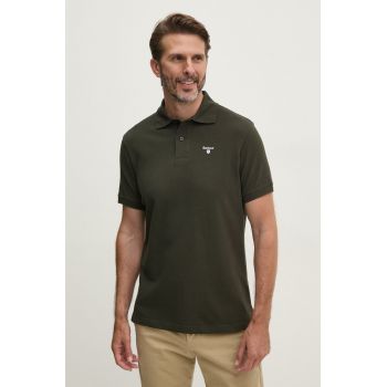 Barbour polo de bumbac Tartan Pique Polo culoarea verde, cu imprimeu, MML0012