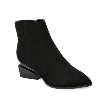 Botine casual EPICA negre, E193, din piele intoarsa