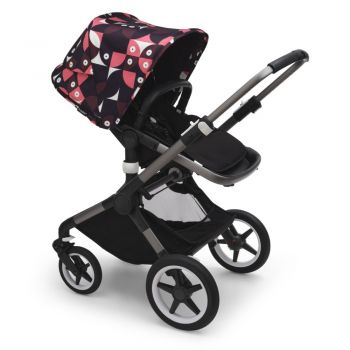 Capotina carucior Bugaboo Fox 3 Lynx Animal Explorer pink red