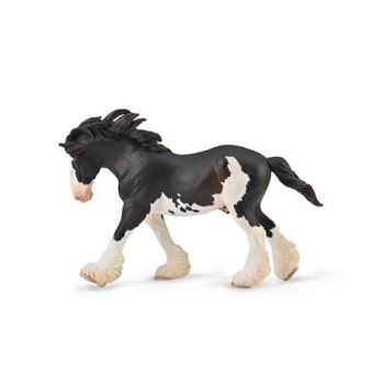 Figurina pictata manual Armasar Clydesdale, Black Sabino 88981 de firma originala