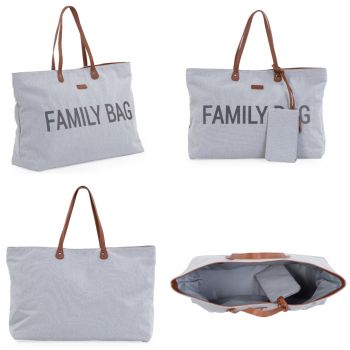 Geanta Childhome Family Bag canvas gri