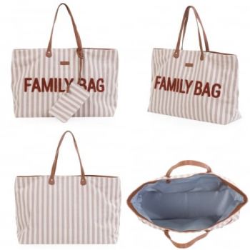 Geanta Childhome Family Bag nude alb