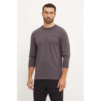 Helly Hansen longsleeve barbati, culoarea gri, cu imprimeu