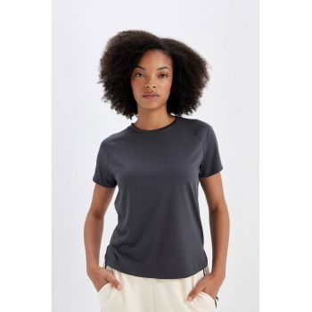 Tricou din amestec de modal cu maneci raglan