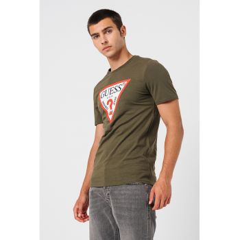 Tricou slim fit cu logo