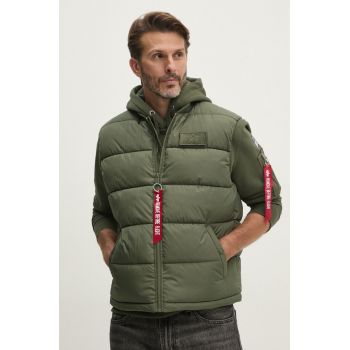 Alpha Industries vesta barbati, culoarea verde, de iarna, 118109