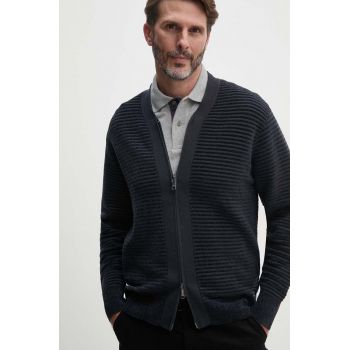 Armani Exchange cardigan barbati, culoarea albastru marin, 6DZE2P ZM4PZ