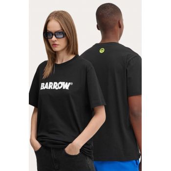 Barrow tricou din bumbac culoarea negru, cu imprimeu, F4BWUATH144