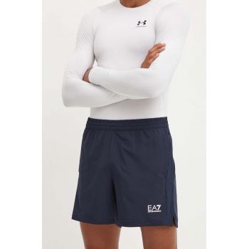 EA7 Emporio Armani pantaloni scurți de antrenament culoarea albastru marin, PNDDZ.6DPS01