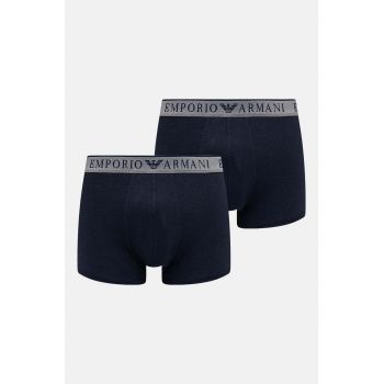 Emporio Armani Underwear boxeri 2-pack barbati, culoarea albastru marin, 111769 4F720