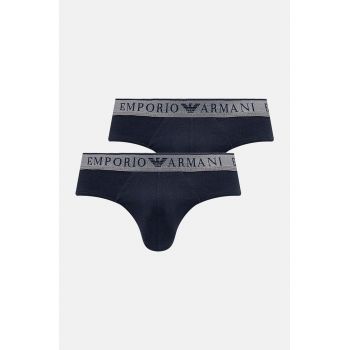 Emporio Armani Underwear slip 2-pack barbati, culoarea albastru marin, 111733 4F720