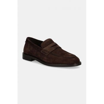 Gant mocasini din piele intoarsa Lozham barbati, culoarea maro, 29673745 G399