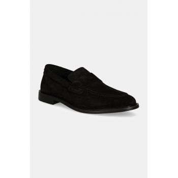 Gant mocasini din piele intoarsa Lozham barbati, culoarea negru, 29673745 G00