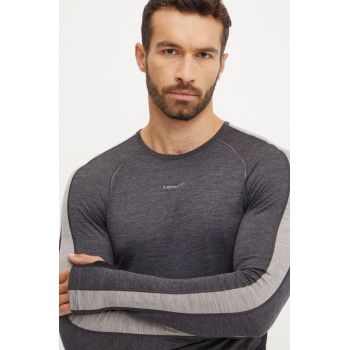 Icebreaker longsleeve funcțional ZoneKnit 200 culoarea gri, IB0A56HA5851