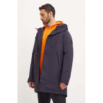 Jack Wolfskin geaca de puf Brandenburger barbati, culoarea albastru marin, de iarna, A60201