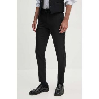 Lindbergh pantaloni barbati, culoarea negru, mulata, 30-006903