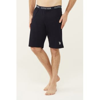 Pantaloni scurti de pijama din bumbac cu banda logo