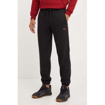 Puma pantaloni de trening F1 ESS Sweatpants culoarea negru, cu imprimeu, 625729