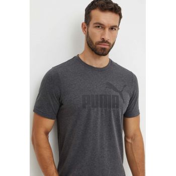 Puma tricou barbati, culoarea gri, cu imprimeu, 586736