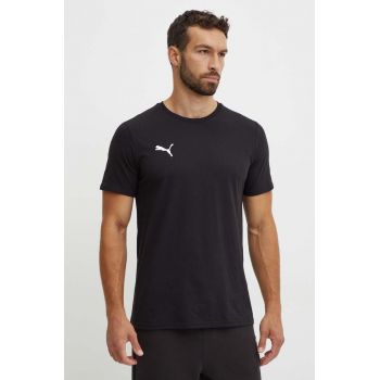 Puma tricou din bumbac barbati, culoarea negru, cu imprimeu, 658615