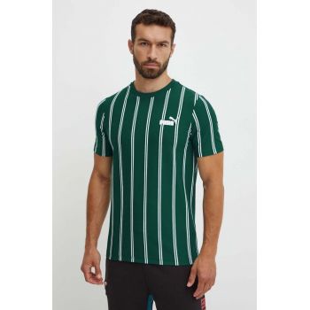 Puma tricou din bumbac barbati, culoarea verde, modelator, 681862