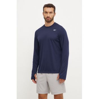 Reebok mânecă lungă de antrenament culoarea albastru marin, neted, 100065328