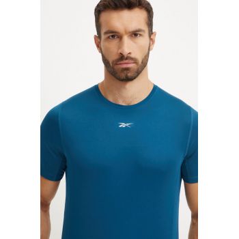 Reebok tricou de alergare Speedwick culoarea turcoaz, neted, 100205999