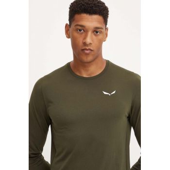 Salewa longsleeve sport Pedroc Dry culoarea verde, neted, 00.0000028578