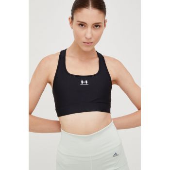 Under Armour sutien sport Authentics culoarea negru, neted