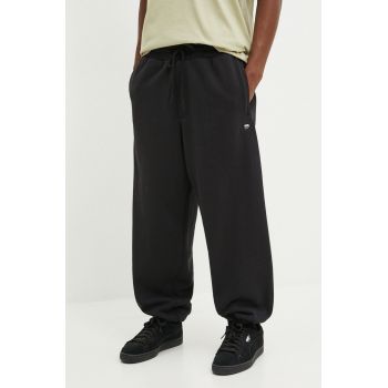 Vans pantaloni de trening culoarea negru, neted, VN000G6HBLK1