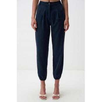 Pantaloni crop din lyocell