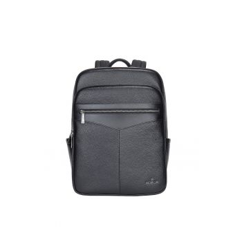 Rucsac unisex de piele cu compartimente multiple